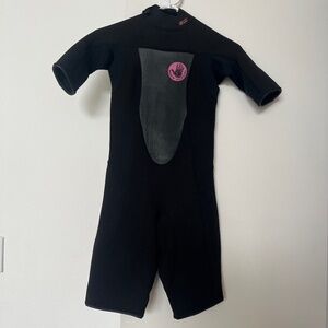 Body Glove Short 2/1 mm Wetsuit Springsuit Black and Pink
